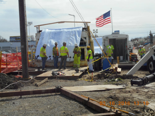 Preparing to install sewer liner